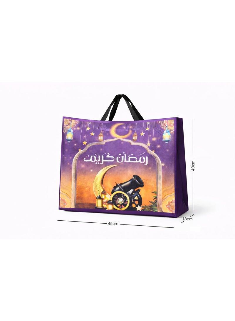 Purple Ramadan print bag 4Pcs 40x45x18 - Image 2